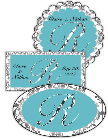 Silhouette Wedding Labels