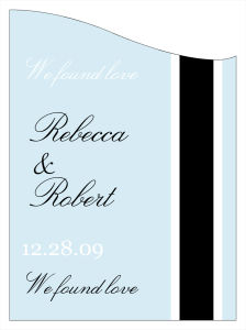 Simple Portrait Wine Wedding Labels