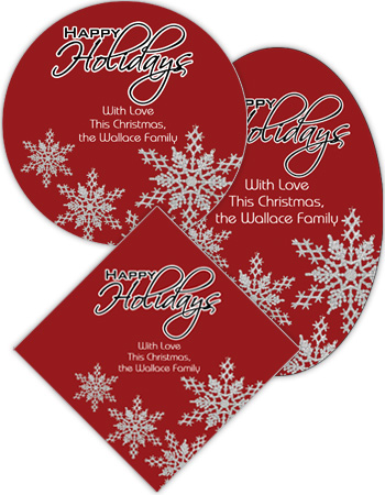 Snowflakes Christmas Labels