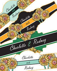 Summer Floral Trio Wedding Cigar Bands