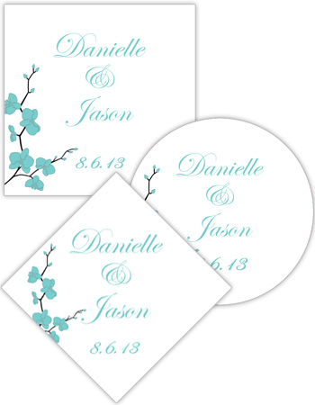 Summer Orchid Wedding Labels