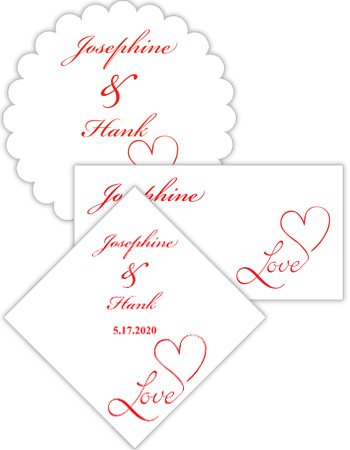 Love Swirly Wedding Labels