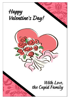 Two Hearts Valentine Labels