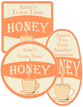 Tea time food and craft label