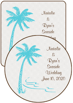 Tropic getaway Wedding Coasters