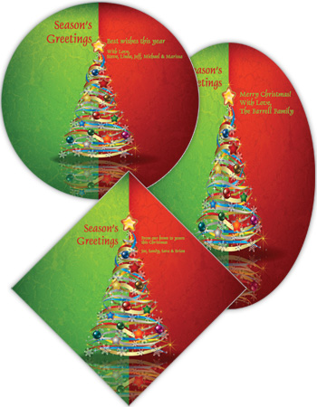 Two Tones Christmas Tree Labels