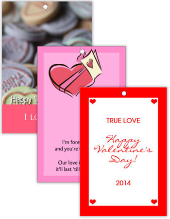 Vertical Rectangle Valentine Hang Tag