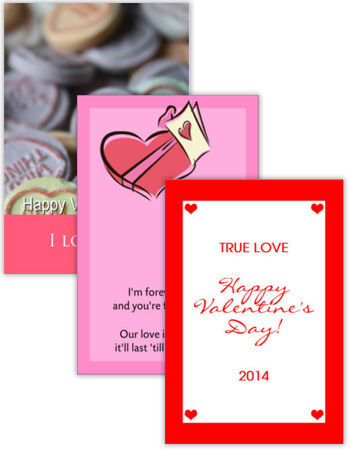 Valentine Vertical Rectangle Labels