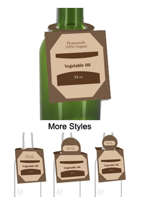 Vegetable Oil Bottle Tags