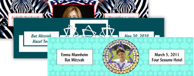 Bat Mitzvah Water Bottle Labels