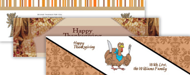 Thanksgiving Water Bottle Labels