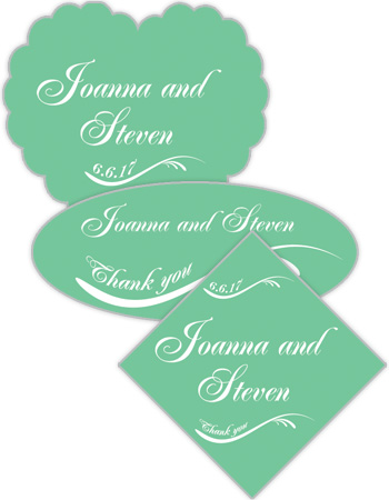 Wave Wedding Labels