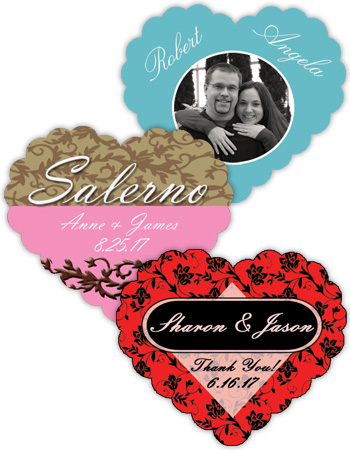 Heart Wedding Labels