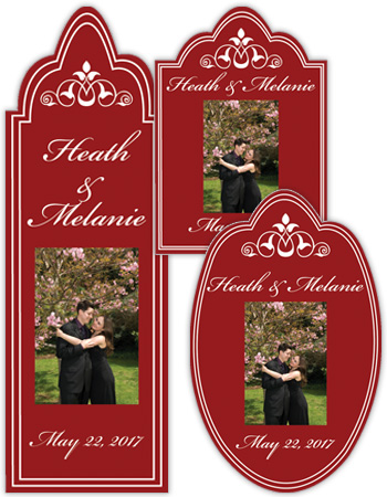 Wedding Scalloped Favor and Wine Label