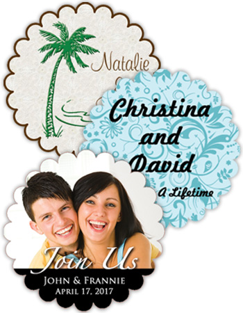 Wedding Scalloped Labels