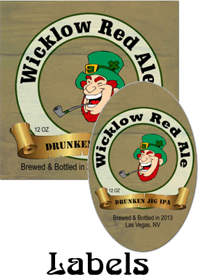 Wicklow Red Ale Saint Patricks Day  labels