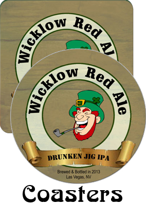 Wicklow Red Ale Saint Patrick Day Coasters