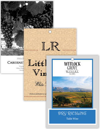 Vertical Rectangle Wine Hang Tag