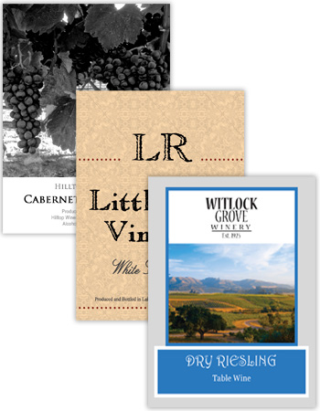 Wine Vertical Rectangle Labels