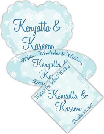 Winter Wonderland Wedding Labels