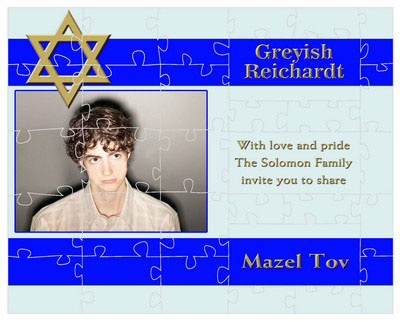 Bar and Bat Mitzvah Stripe Star Puzzles