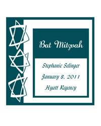 Bar Mitzvah Star Labels