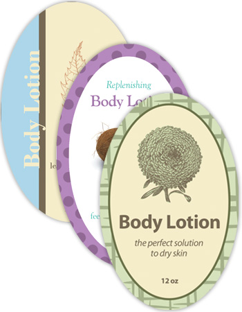 Bath&Body Vertical Oval Labels