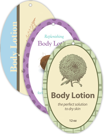 Vertical Oval Bath&Body Hang Tag