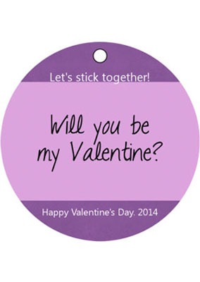 Be My Valentine Favor Tags