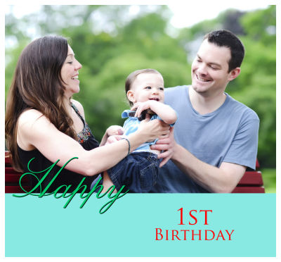 Birthday Photo Labels with Text