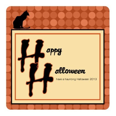 Black Cat Halloween Coasters