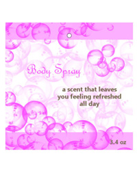 Bubbles Bath and Body Favor Tag