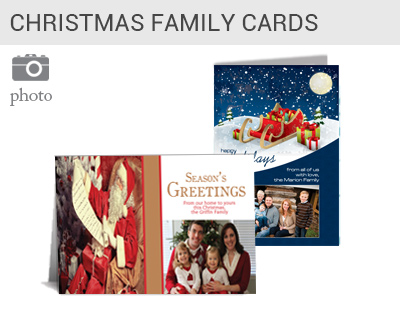 Custom Family Christmas photo cards