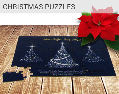 Custom Christmas Puzzles - Personalized Merry Christmas Photo Jigsaw Collage Puzzle