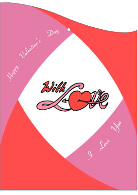 Corner Border Valentine Hang Tag