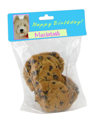 Dog Birthday Bag Toppers with bag