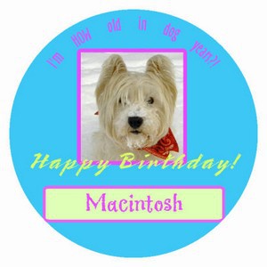 Dog Birthday Labels