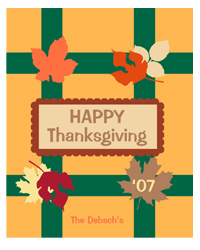 Fall Foliage Thanksgiving Label