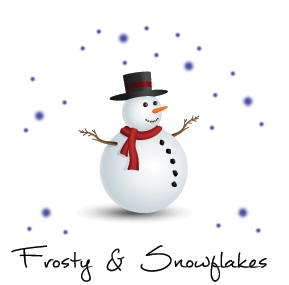 Christmas Frosty Snowman Holiday Business Cards