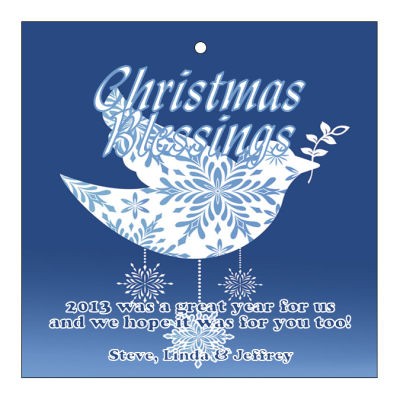 Hanging Dove Christmas Hang Tags