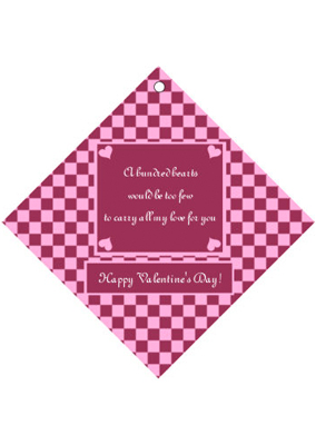 Happy Valentines Day Valentine Day Hang Tags