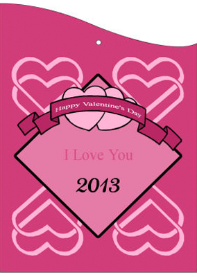 Heart Banner Valentine Hang Tag