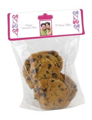 Hearts Photo Valentine Bag Toppers with bag