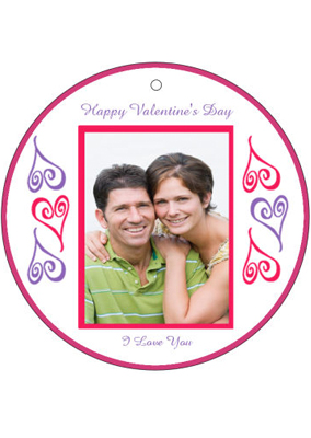 Hearts Photo Valentine Hang Tag