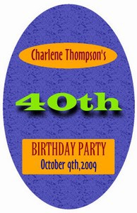 Party Time Birthday Labels