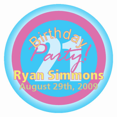 Party Birthday Labels