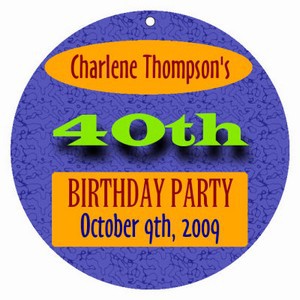 Party Time Birthday Hang Tags