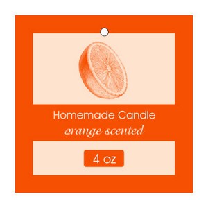 Orange Candle Hang Tag