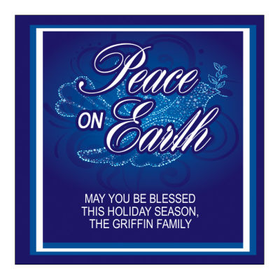 Peace Dove Christmas Labels