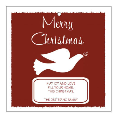 Red Dove Christmas Hang Tags